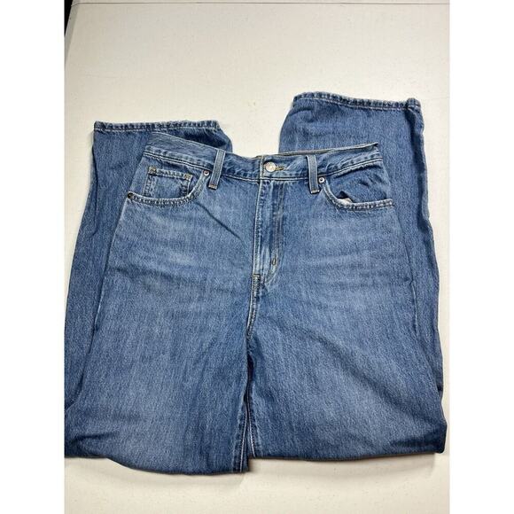 Levis Womens High Waisted Straight Leg Boho Medium Wash Jean Size 28 - Picture 1 of 7